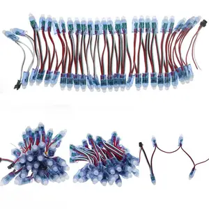 12 В WS2811 водонепроницаемый 12 мм RGB 50 шт. светодиодные пиксельные рождественские гирлянды