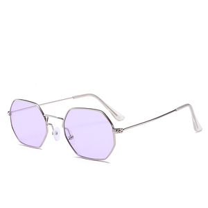 Gafas de Sol Hexagonales de Diseño Chic para Mujer 2019 con Montura de Aleación y Lentes Transparentes Rojo Océano, Pequeña Montura de Metal para Mujer - Product Image 4