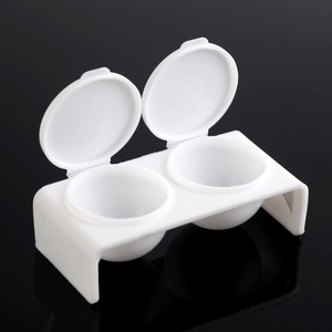 Di plastica Doppio Intagliato Acrilico Liquido Cup Nail Dappen Dish