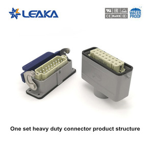 Connettore HDC HE-016 Personalizzato <span class=keywords><strong>a</strong></span> <span class=keywords><strong>16</strong></span> Pin: Adattatore per Linea di Alimentazione Resistente con Ingresso Superiore, Coperchio e Alloggiamento per Progetti di Macchinari Industriali - Product Image 2