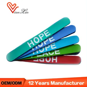 Quality Silicone Bracelets Hand Bands Reflective/silicone Slap Band Wristband Bracelets