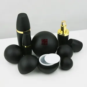 luxury black/white ball shape /sphere cosmetic plastic cream jar customized color WE 5/15/30/50/80/100g