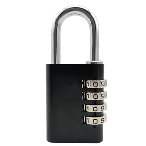 Candado de caja de almacenamiento para el hogar con contraseña de combinación de 4 ruedas duradero antirrobo de aluminio negro personalizado - Product Image 6
