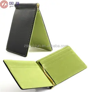 New Mens Wallet Hàn Quốc Mỏng Màu Đen Da Mùa Xuân Tiền Clip Holder Purse Money Clip