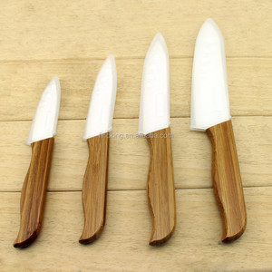 FINDKING Bamboo Handle with White Blade <strong>Ceramic</strong> <strong>Knife</strong> Kitchen <strong>Set</strong> 3" 4" 5" 6 " Inch +Covers - Product Image 2