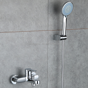 <strong>Wall</strong> <strong>Mount</strong> Brass Bath &amp; <strong>Shower</strong> Faucets <strong>mixer</strong> &amp; <strong>taps</strong> with Spout and Diverter - Product Image 4