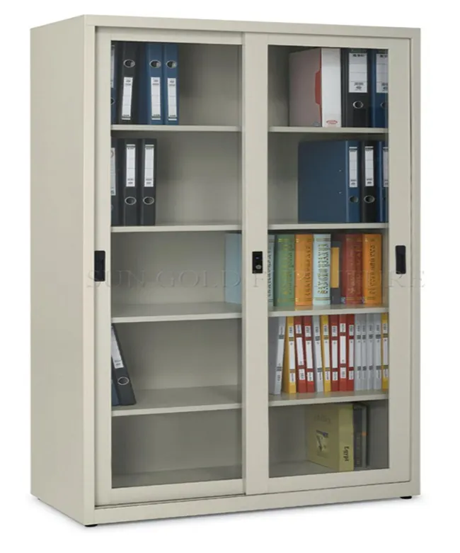 Moderne Kantoor Rvs Locker Glazen Kast (SZ-FCB301)