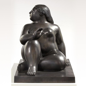 Estatuas de mujer de pie de bronce antiguo de jardín al aire libre - Product Image 3