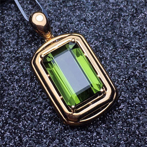 Collar con <span class=keywords><strong>Colgante</strong></span> <span class=keywords><strong>de</strong></span> <span class=keywords><strong>Turmalina</strong></span> Verde Natural <span class=keywords><strong>de</strong></span> 3.6ct, Oro Real <span class=keywords><strong>de</strong></span> 18k, Joyería <span class=keywords><strong>de</strong></span> Piedras Preciosas <span class=keywords><strong>de</strong></span> Estilo Exótico, Regalo para Mujer - Product Image 5