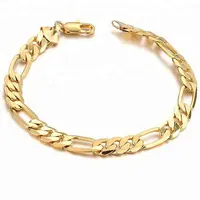 Herren Goldkette Armband Gefüllt Vergoldet 18 Karat Gold Armband Kostenloser Versand