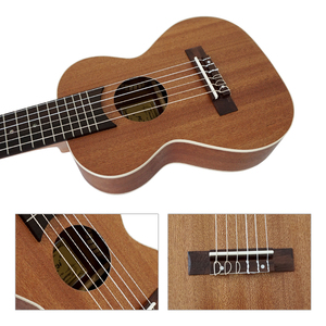 Prix de gros, marque Aiersi, OEM, petite guitare-ukulélé de 28 pouces, 6 cordes, ukulélé hawaïen, instruments de musique à vendre - Product Image 2