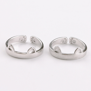 Korean Cute <strong>Cat</strong> Claw Smooth Face Open <strong>Ring</strong> - Product Image 6