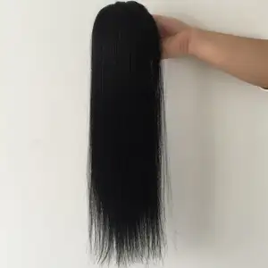22inch extension hair clip in human hair thick weft black color 120g China supplier