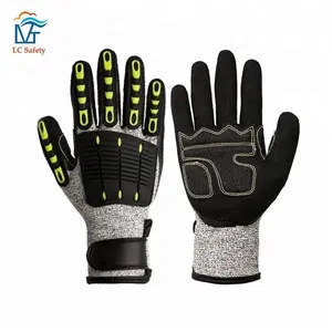 TPR Hand Care Latex Coated Anti Cut Level 5 Heavy Duty Work Safety Gloves for Handjob