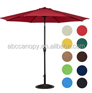 China fabrik Großhandel 9ft outdoor regenschirm mit tilt, kurbel für persönliche hof oder Sonnenschirm Edelstahl Rippen