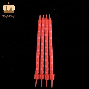 Buen diseño 10 cm altura tres colores impresión del punto fino torta <span class=keywords><strong>vela</strong></span> - Product Image 4