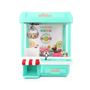 아이 소형 사탕 클로 기계는 음악 소리 동전 인형을 가진 소년과 소녀를 위한 실내 아케이드 게임 사탕 캐셔 그리고 상품을 가지고 놀