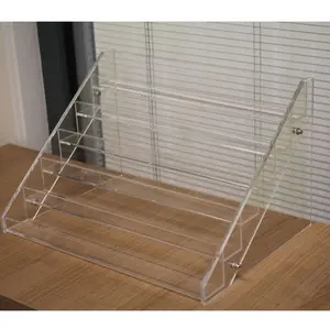 Clear Acrylic 6-camada de Tinta de Tatuagem Unha Polonês Display Stand Rack Titular Organizador