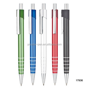 2017 un buen diseño y calidad de acción click lacado cuerpo barato bolígrafo de metal pluma De Bola De Aluminio - Product Image 2
