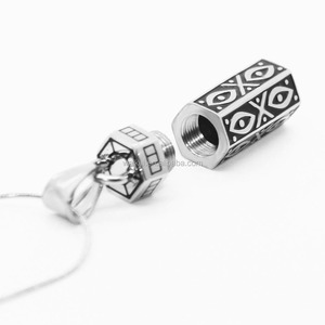 الفولاذ المقاوم للصدأ جرة دلاية قلادة خمر الرماد حامل قلادة جرة تذكار مجوهرات - Product Image 2