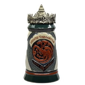 Juego de tronos 22 Oz taza de cerveza de cerámica de <span class=keywords><strong>la</strong></span> sublimación con corona superior - Product Image 4