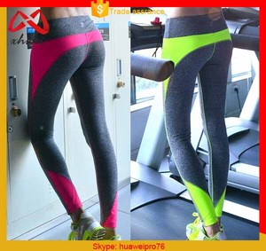 Nylon de baja altura ejecutan pantalones de yoga ombre capris moda leggings - Product Image 5