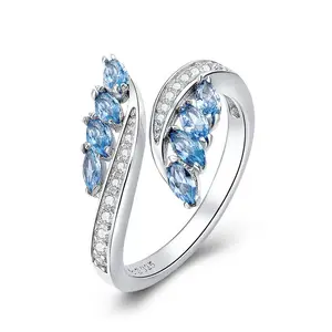 Hot Sale 925 Sterling Silber Ringe für Damen Mode Diamant verstellbare Ringe
