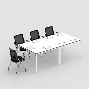 Weißer zufälliger Kombination konferenz tisch aus Holz im minimalist ischen Stil