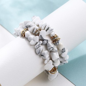 Di nuovo Modo di <span class=keywords><strong>Corallo</strong></span> Turchese Occhio di Tigre Pietra Quarzo Rosa Bianco HoAwlite Chip di Cristallo Perline Braccialetto Lungo - Product Image 3