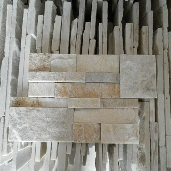 उच्च-गुणवत्ता और क्वार्टजाइट के अलग अलग रंग आउटडोर सजावट क्वार्टज पत्थर की पटिया बाहरी दीवार क्वार्टजाइट मोज़ेक