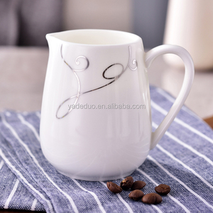 Hotel keramik polos putih panci susu kecil 200ml restoran disesuaikan creamer porselen pot krim - Product Image 6