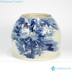 RZMW01 - Maceta de Cerámica <span class=keywords><strong>para</strong></span> Bonsái con Diseño de Flores Pintadas a Mano de Jingdezhen Antiguo - Product Image 3