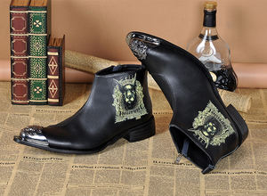 NA035 2022 <span class=keywords><strong>Scarpe</strong></span> da <span class=keywords><strong>Uomo</strong></span> in Metallo <span class=keywords><strong>con</strong></span> Punta Affusolata, Stivaletti Alla Caviglia <span class=keywords><strong>con</strong></span> Cerniera, <span class=keywords><strong>Scarpe</strong></span> di Alta Qualità <span class=keywords><strong>con</strong></span> <span class=keywords><strong>Tacco</strong></span> Grosso, Stivali Invernali <span class=keywords><strong>per</strong></span> <span class=keywords><strong>Uomo</strong></span> - Product Image 5