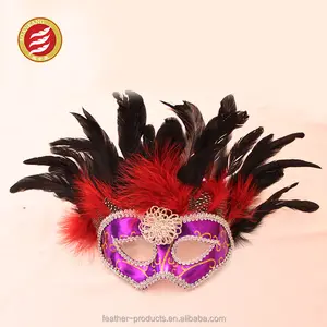 Bunte Feder Maske Dame Sexy Latex Maske