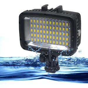 Mcoplus-Luz LED de vídeo impermeable para LE-60Y, lámpara de buceo para DV, DSLR, Gopro, XIAOYI, Sjcam, cámaras Hero, 40m, 1800LM, 60 uds.
