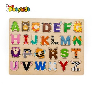 2019 nuovo arrivo del bambino educativi coordinati di legno puzzle di alfabeto <span class=keywords><strong>con</strong></span> personalizza la W14B109 - Product Image 1