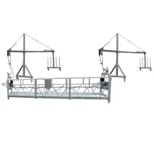 Aluminum / Hot Galvanized ZLP Series Rope Suspended Gondola Platform With Over Load Cut Off