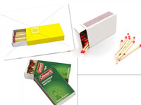 Small Plain Craft Paper Empty Matchbook in Bulk Wholesale China Coated Paper, Custom Printing Paper Matches Box With Scratch