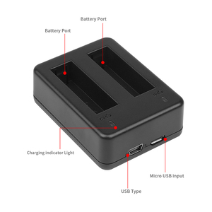 <span class=keywords><strong>Chargeur</strong></span> de batterie Li-ion à double port SHOOT avec câble USB pour Gopro Hero <span class=keywords><strong>4</strong></span> - Product Image 6