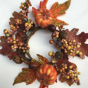 Natuurlijke Stijl Herfst Oogst Krans Pompoen Esdoornblad Eikel Berry Cluster Zijde Schuim Materiaal Halloween Graduation Mother 'S Day - Product Image 2