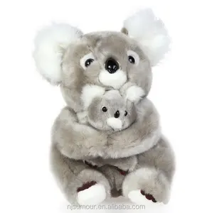 28cm/11 "anne ve oğlu Koala ayı hayvan doldurulmuş peluş yumuşak oyuncak bebek