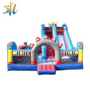Precio de fábrica inflable gigante combo robot diapositiva con saltar casa patio al aire libre gorila en venta - Product Image 1
