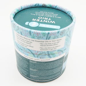Custom Printed Essential Oil Storage Tube Packaging Rigid Paper Cardboard Luxury Round Gift Cylinder Perfume Box With Lid