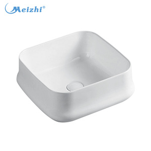 <span class=keywords><strong>Lavabo</strong></span> de encimera de esquina pequeña blanca de diseño de baño - Product Image 5