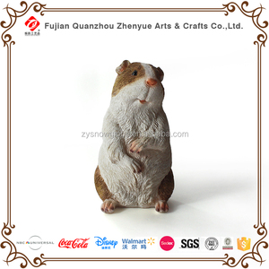 Hámster Ornamento Polyresin, Personalizado Encantador Del Ratón Estatua <span class=keywords><strong>Animal</strong></span>, Resina Lindo Bambú Rata Estatuilla - Product Image 2