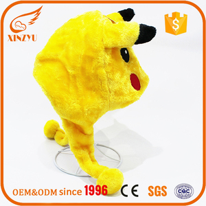 <span class=keywords><strong>PIKACHU</strong></span>-gorros de esquí con logotipo personalizado para niños, personalizados, color amarillo, con panel múltiple, cierre de Metal, servicio OEM - Product Image 3