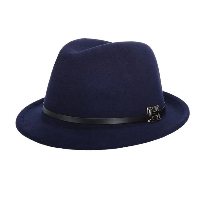 Professionele Factory Custom Vrouw Man Borsalino Wolvilt Fedora Hoeden Met Lederen Band