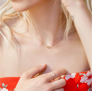 2019 New Fashion Jewelry 14K <strong>Gold</strong> Plated <strong>Infinity</strong> <strong>Necklace</strong>, Bridesmaids Gifts Knot <strong>Necklaces</strong> for Women - Product Image 3