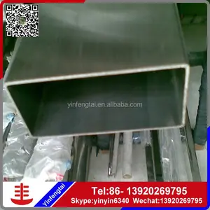 Fonte de fábrica aisi weld tubo retangular/tubo quadrado 304/316/310 aço inoxidável