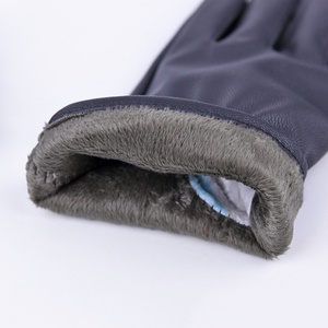 Moda de cuero negro de las señoras invierno cálido guantes - Product Image 4